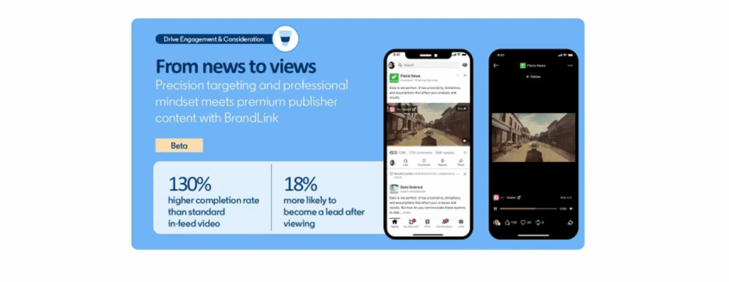 LinkedIn Expands Video Ads With First Impression and BrandLink Formats
