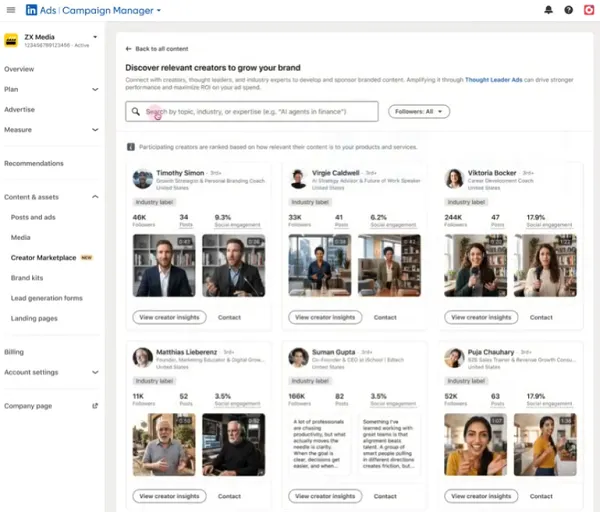 LinkedIn Builds Its Creator Marketplace